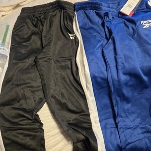 Reebok Kids' Black and Royal Blue Joggers